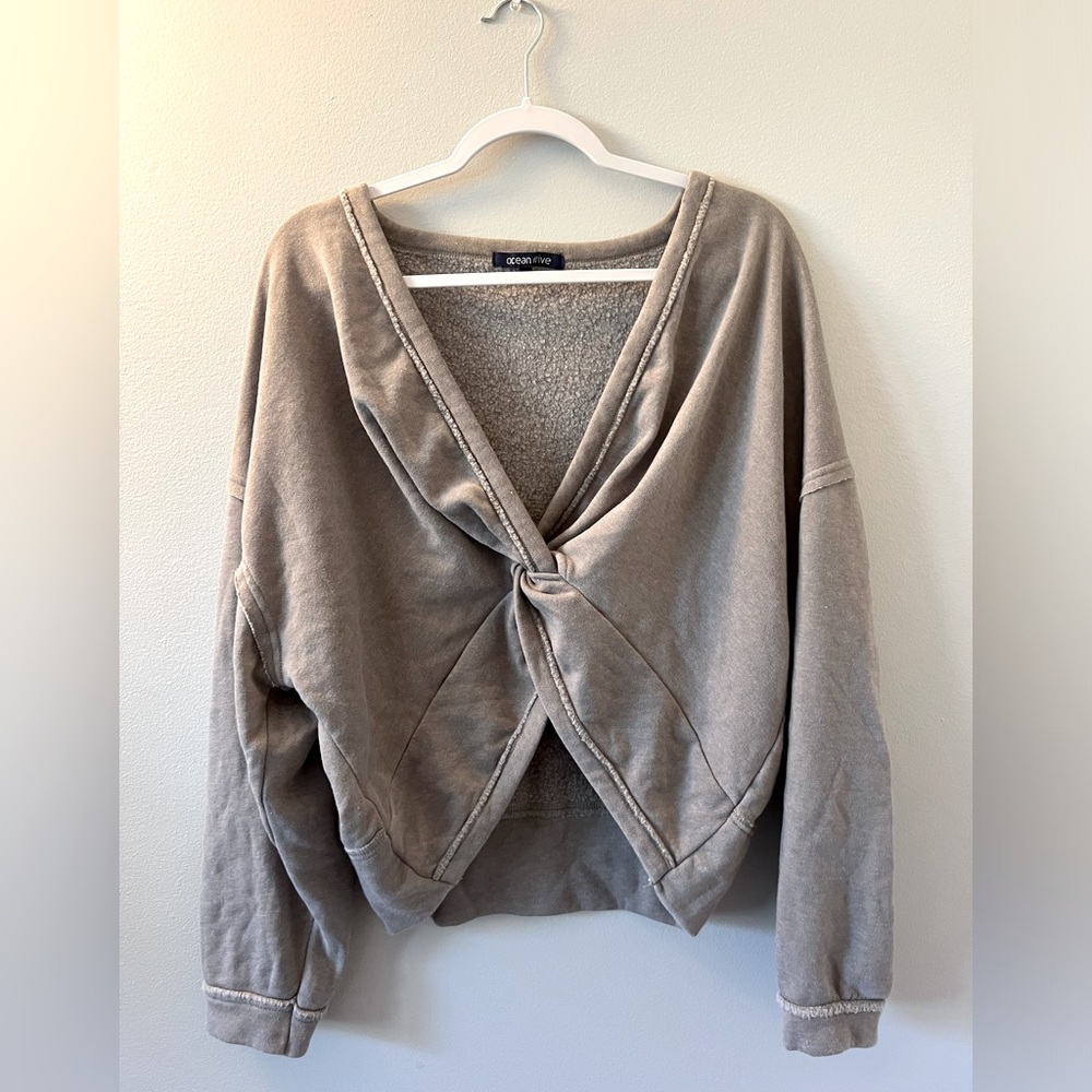 Ocean Drive Cropped Twist Sweater